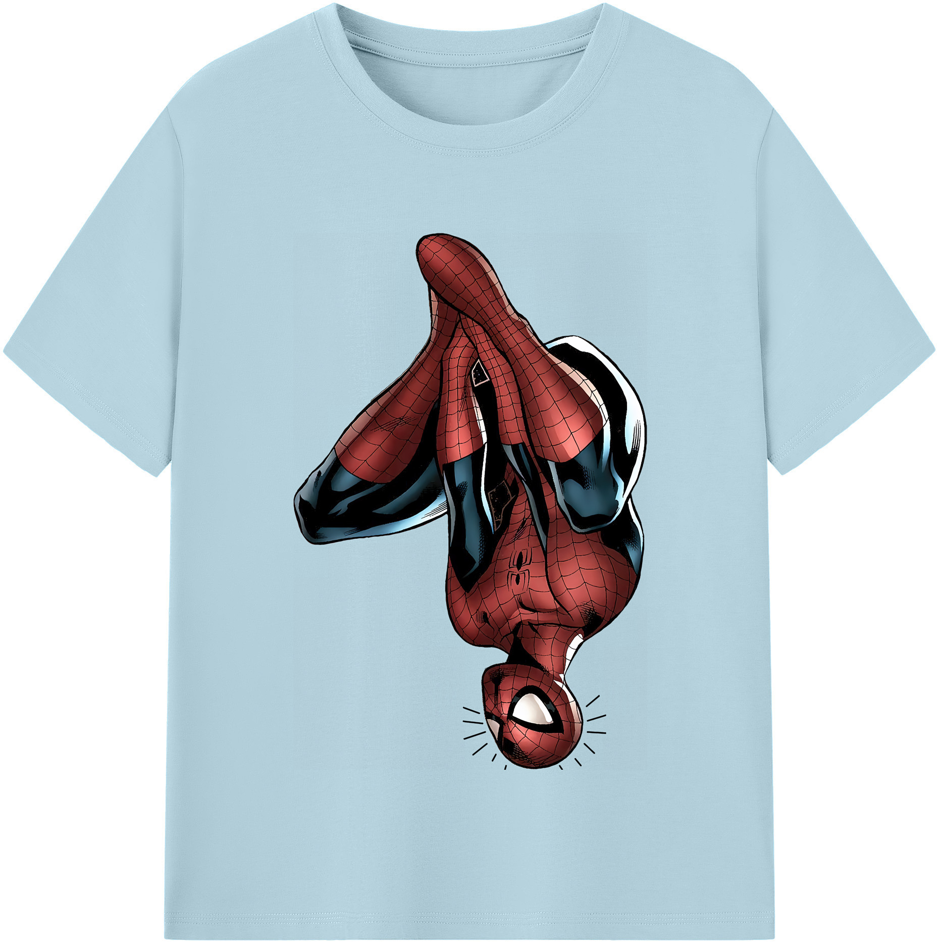 （画像用） Spider Man スパイダーマン 綿100％半袖Tシャツ（フロントプリント）